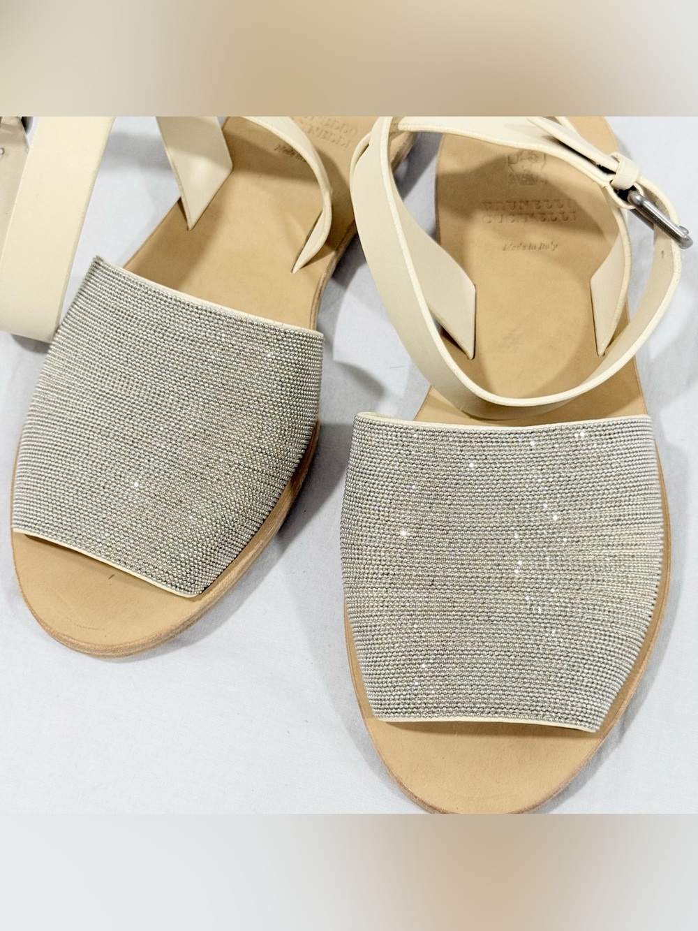 Brunello Cucinelli Diamante Buckle-Fastening Women’s Sandals 36 Mint Condition